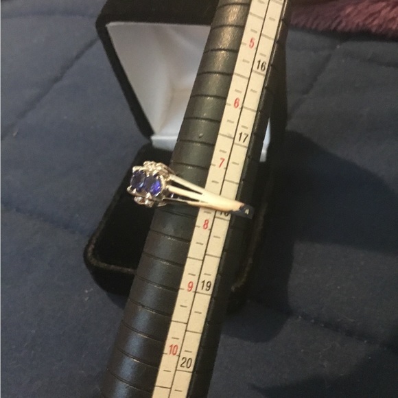 Vintage NWT 1.35 TCW 14K Natural Tanzanite & Diamond Ring - Picture 14 of 16